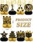 9 Pcs 50th Birthday Decoration for Men Women 50th Birthday Table Decorations Cheers to 50th Birthday Honeycomb Centerpieces 1974 Table Topper Black and Gold 50th Birthday Party Favors